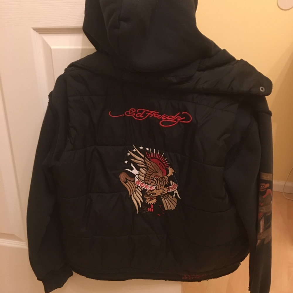 XL “Ed Hardy” youth Hoodie Jacket.